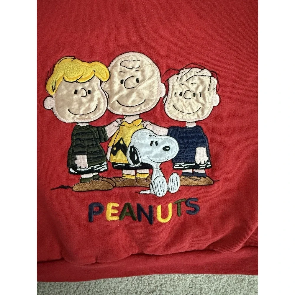 Vintage Red Peanuts Embroidered Sweatshirt- Size 2t